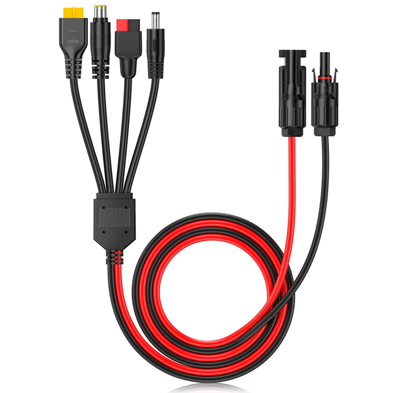 Outdoor Lighting Extension Cable - A01F-4-In-1 솔라 패널 커넥터 연장 케이블