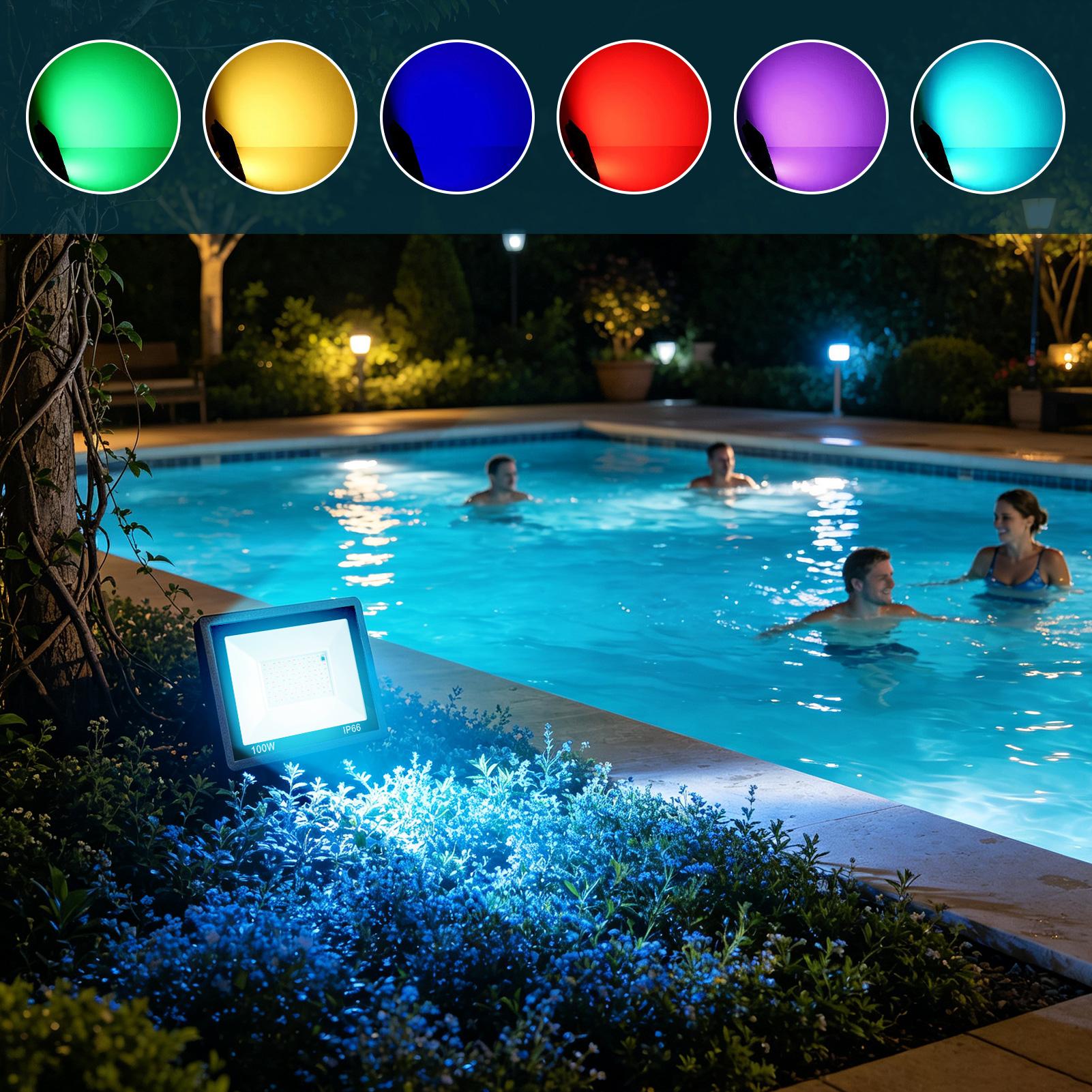 Outdoor Yard Lighting Fixtures - LED 투광등 야외 RGB 색상 변경