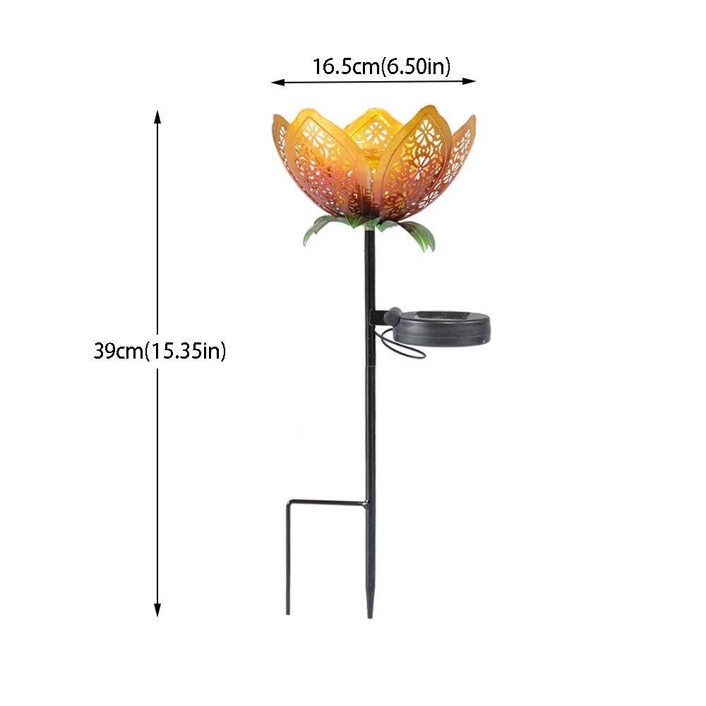 Outdoor Lighting Ground Fixtures - 연꽃 모양의 태양열 램프 철 지상