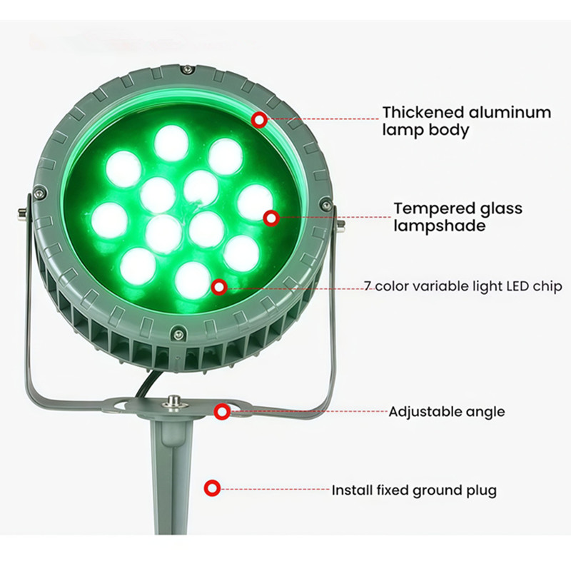 Outdoor Lighting Ground Fixtures - RGB LED 램프 야외 외벽 프로젝터