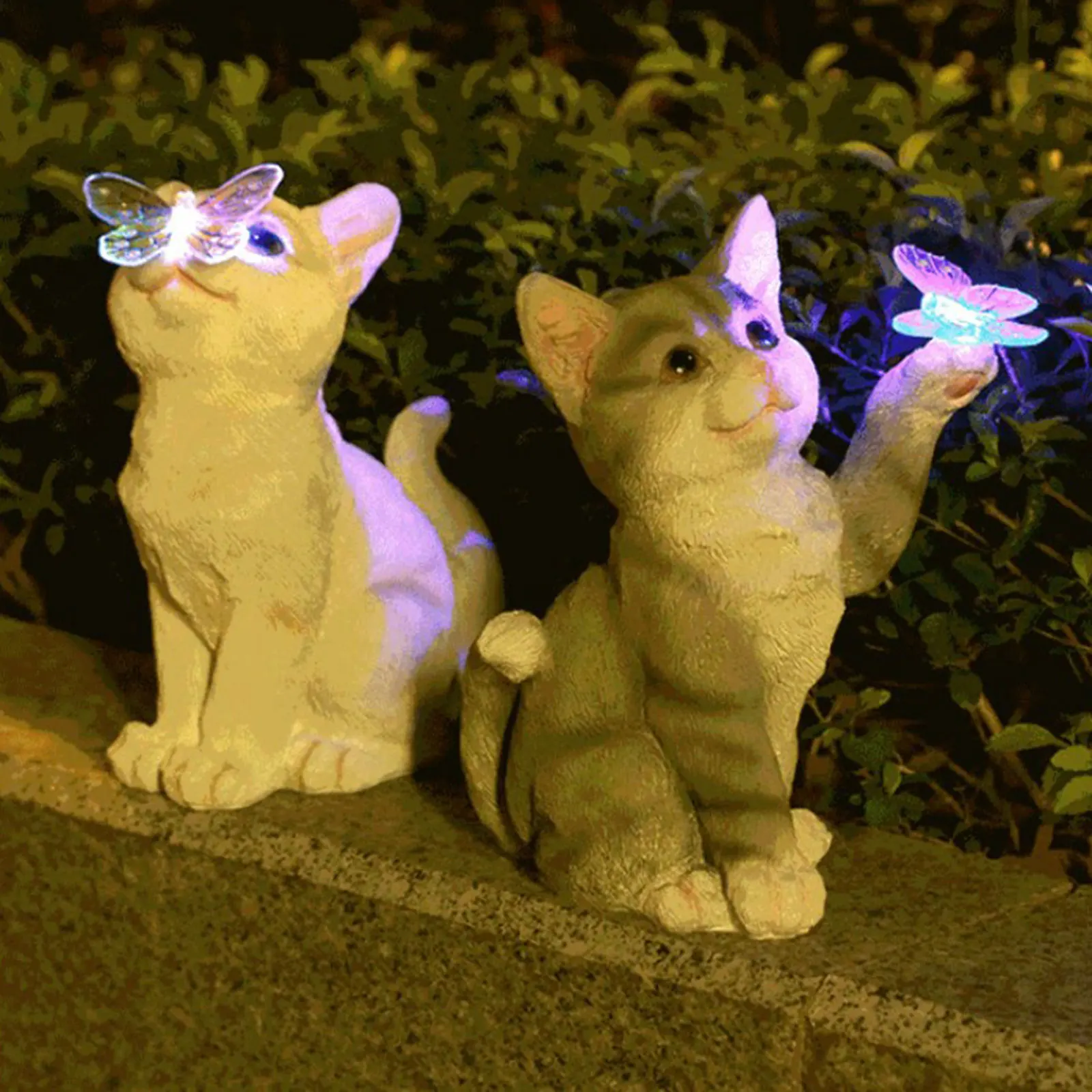 Outdoor Lighting Wire - 야외 고양이 조각상 펜던트 정원 LED