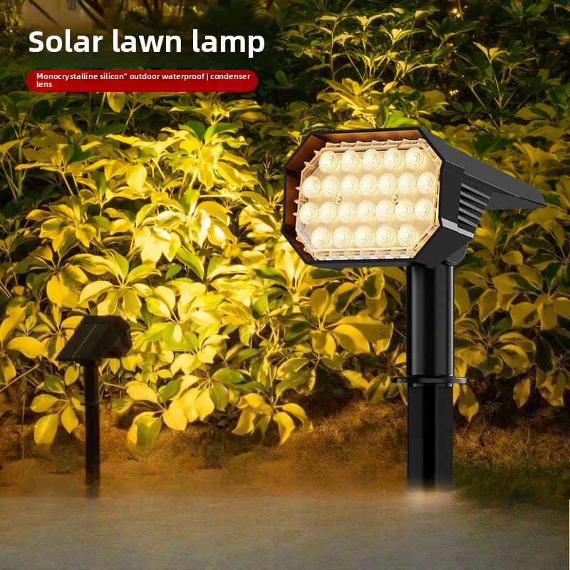 Outdoor Lighting Ground Fixtures - 2026년형 잔디밭용 플러그형 태양광 프로젝션 조명