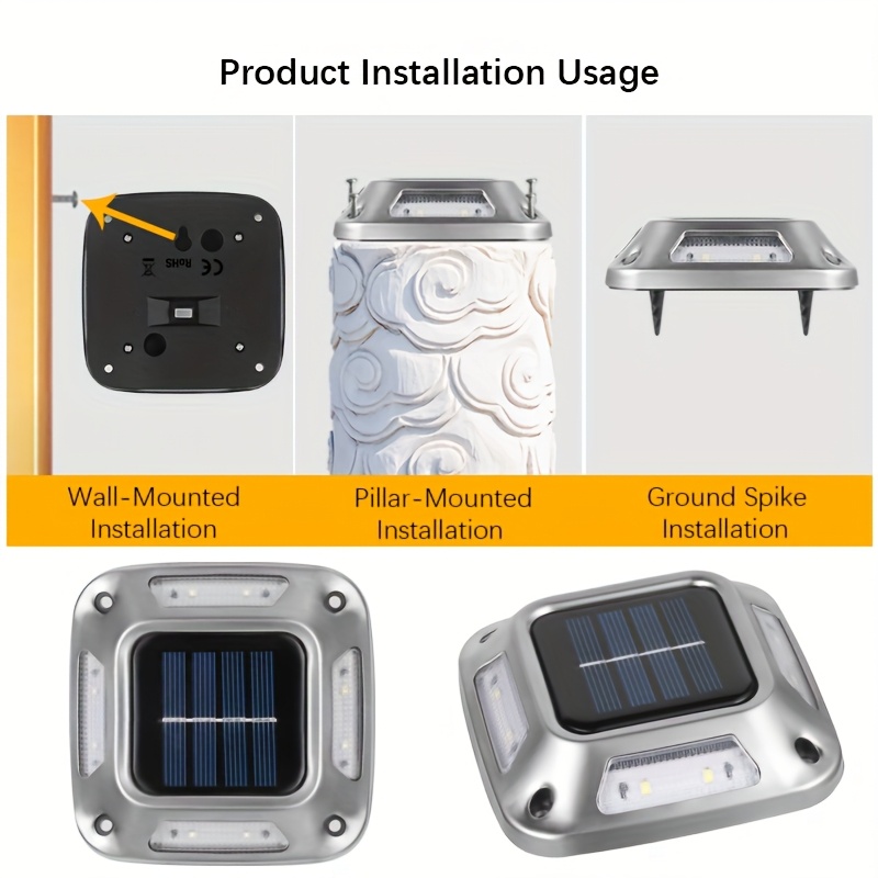 8개의 태양광 정원등, 방수 사각형 지상 경로 조명,  - Outdoor Lighting Ground Fixtures 리뷰 및 가격