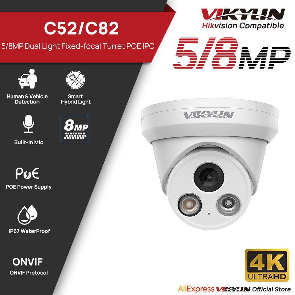 VIKYLIN 5/8MP 4K IP 카메라 듀얼 라이트 - Outdoor Lighting Mains Powered 리뷰 및 가격
