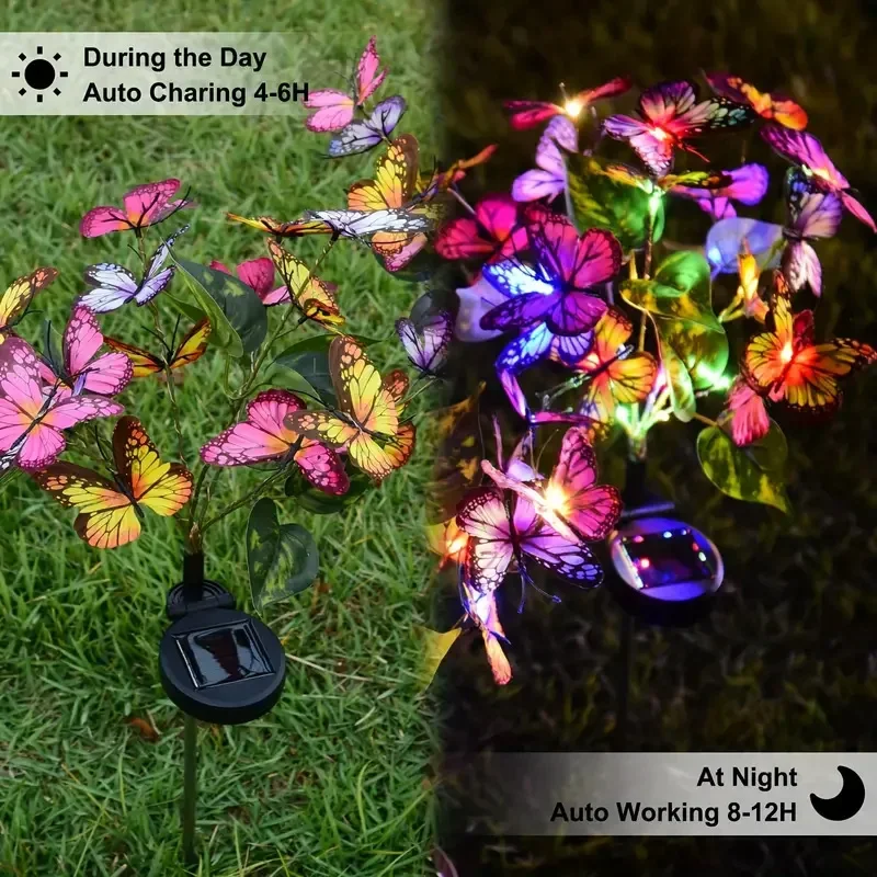 태양 LED 나비 정원 조명 마당 파티오 축제 크리스마 - Outdoor Lighting Wire 리뷰 및 가격