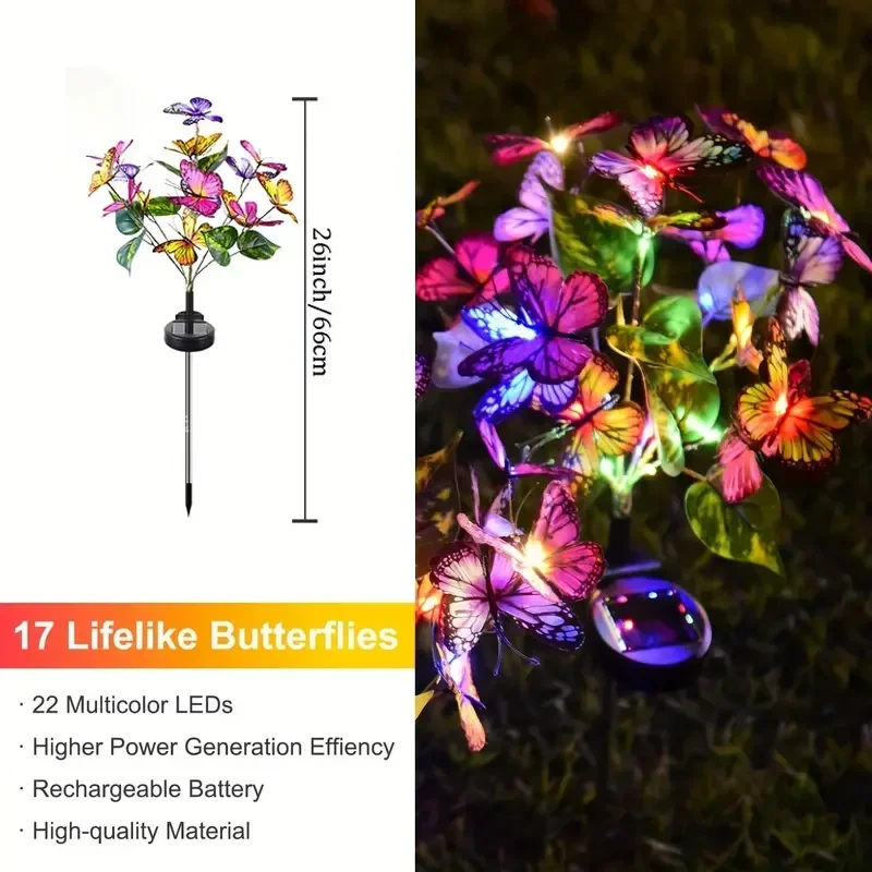 태양 LED 나비 정원 조명 마당 파티오 축제 크리스마 - Outdoor Lighting Wire 리뷰 및 가격