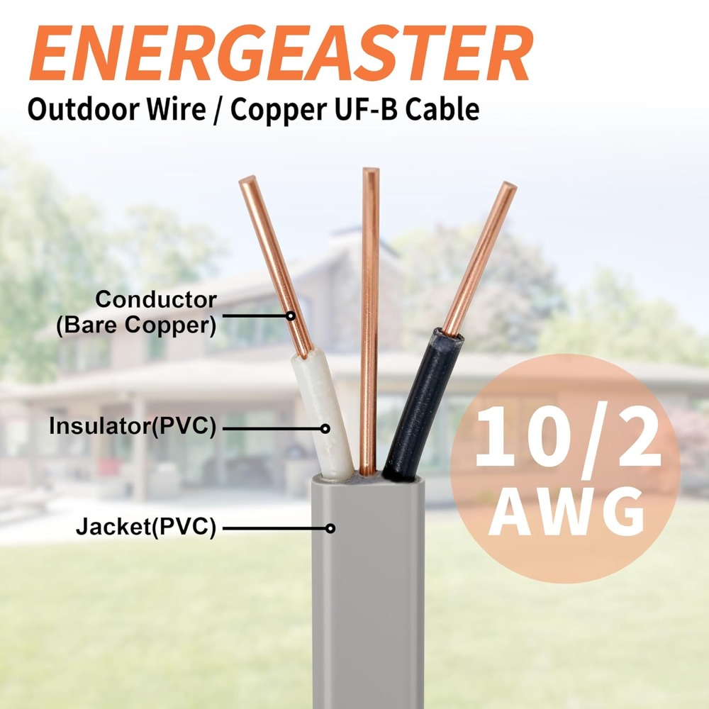 미국 배송 10/2 UF-B 옥외 직매설 케이블 250 - Outdoor Lighting Cable B&Q 리뷰 및 가격