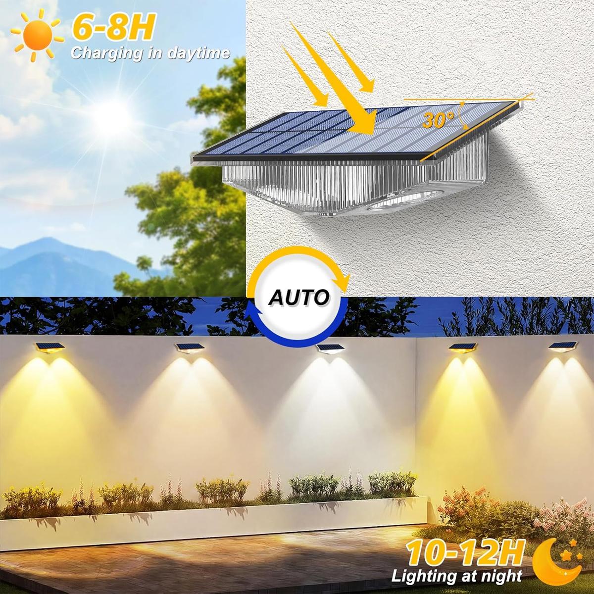 4개 세트 태양광 울타리 조명, 황혼에서 새벽까지 작동 - Outdoor Yard Lighting Fixtures 리뷰 및 가격