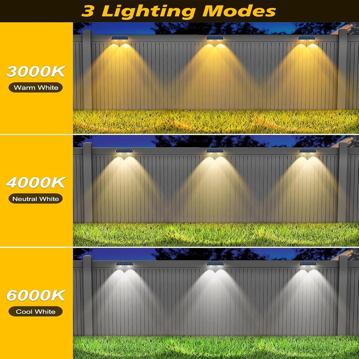 4개 세트 태양광 울타리 조명, 황혼에서 새벽까지 작동 - Outdoor Yard Lighting Fixtures 리뷰 및 가격