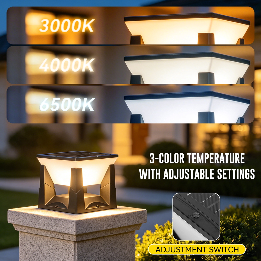 3색 태양광 기둥 조명 IP65 방수 자동 야외 LED - Outdoor Yard Lighting Fixtures 리뷰 및 가격