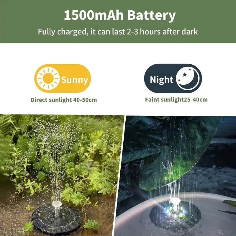 LED 조명 태양열 분수 조명, 회전 분수, 워터 펌프 - Outdoor Lighting Wire 리뷰 및 가격