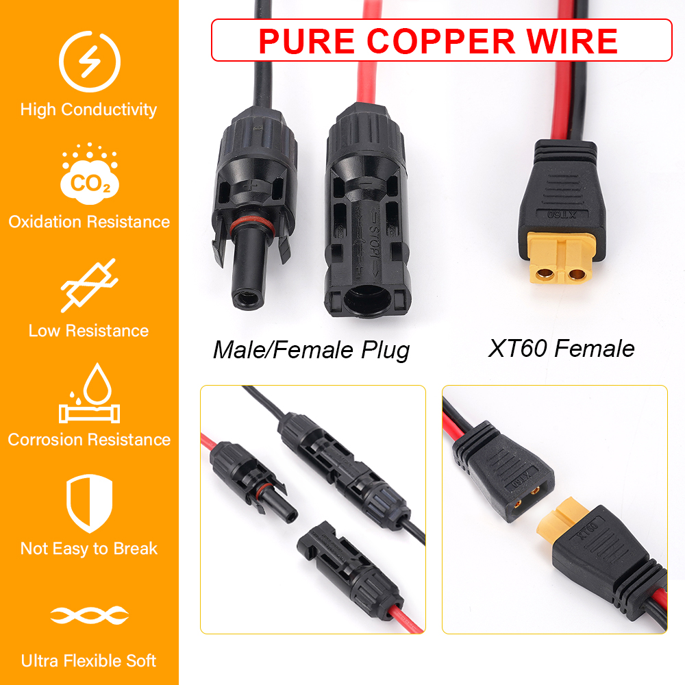 태양광 충전 케이블 XT60-F 어댑터-태양광 암 커넥 - Outdoor Lighting Extension Cable 리뷰 및 가격