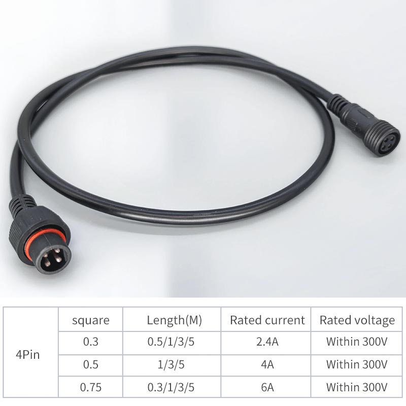 남성 Famale 플러그 케이블 4Pin 방수 IP67 - Outdoor Lighting Extension Cable 리뷰 및 가격