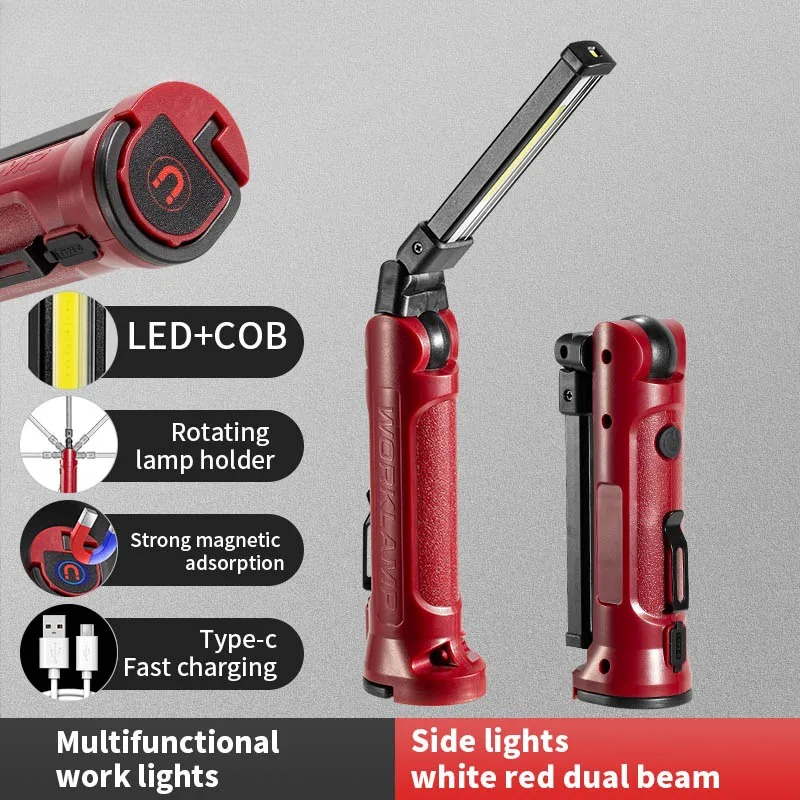 COB LED 작업 조명 충전식 접이식 손전등 야외 캠 - Outdoor Lighting Electric 리뷰 및 가격