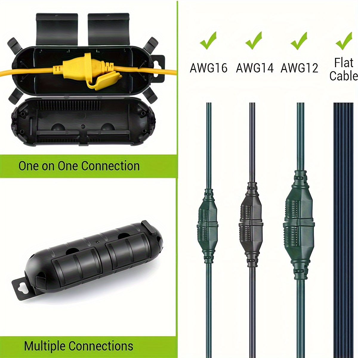 연장 코드 플러그 연결 보호 안전 커버, 방수 실내 실 - Outdoor Lighting Extension Cable 리뷰 및 가격