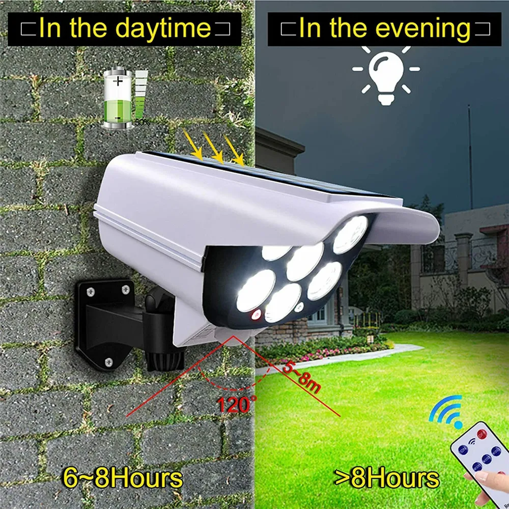 야외 태양 빛 모션 센서 보안 더미 카메라 무선 홍수  - Outdoor Lighting Wire 리뷰 및 가격
