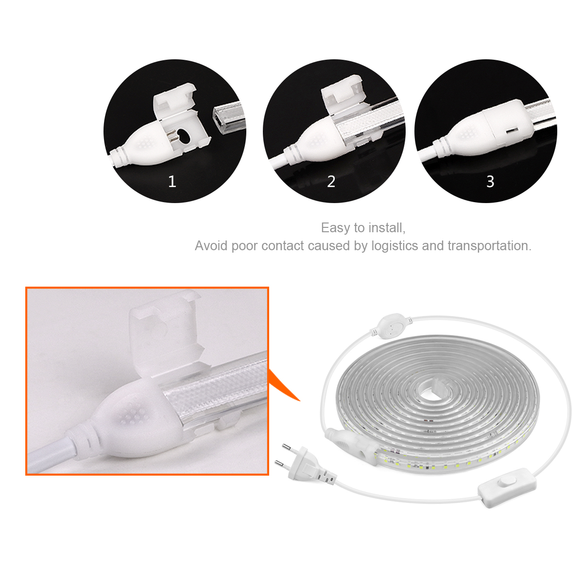 높은 밝은 LED 스트립 빛 2835 방수 110V 미 - Outdoor Lighting Switch 리뷰 및 가격