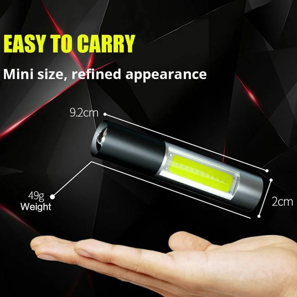 미니 LED 손전등 Zoomable USB 충전식 방수 - Outdoor Lighting Switch 리뷰 및 가격
