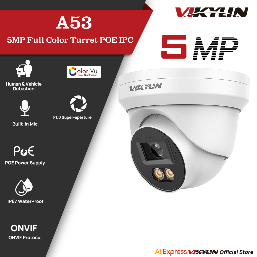 VIKYLIN 5MP IP 보안 카메라(풀 컬러 오디오 - Outdoor Lighting Mains Powered 리뷰 및 가격