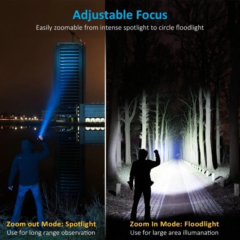 T6 LED 충전식 손전등, 18650 줌이 가능한 토 - Outdoor Lighting Electric 리뷰 및 가격