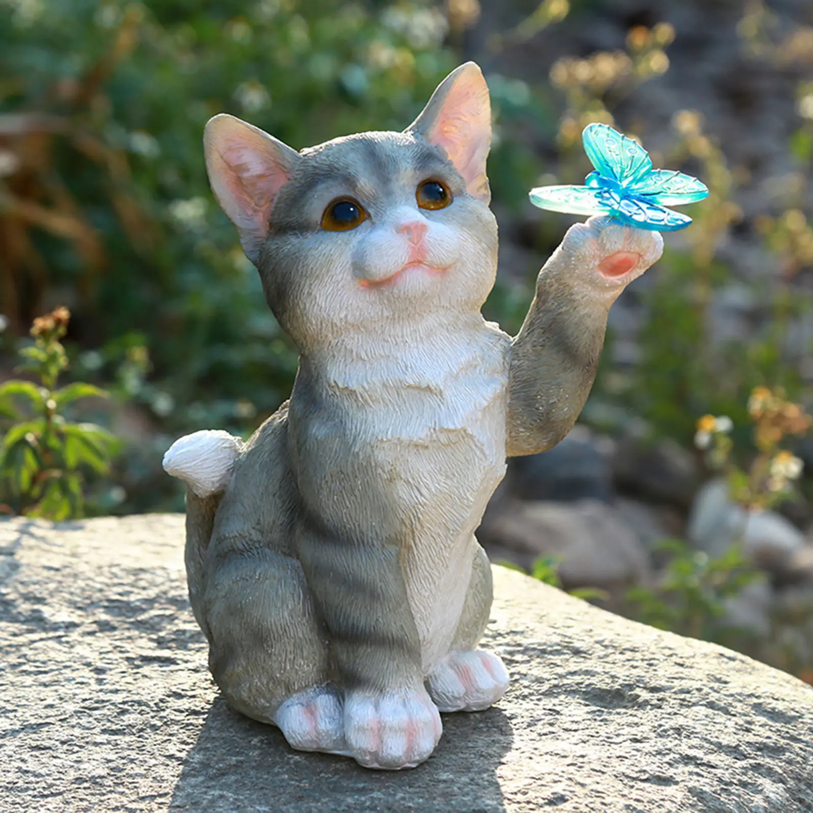 야외 고양이 조각상 펜던트 정원 LED 태양광 조명 귀 - Outdoor Lighting Wire 리뷰 및 가격