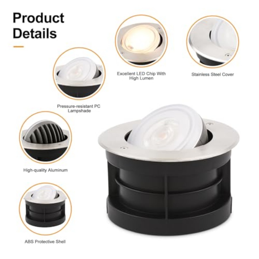 각도 조절 가능한 정원용 매립등-야외 LED 웰 조명기 - Outdoor Lighting Ground Fixtures 리뷰 및 가격